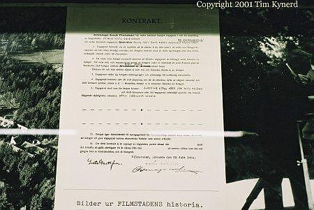 N&auml;ckrosen, Greta Gustafsson's (Greta Garbo) contract with Svensk Filmindustri