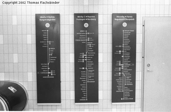 T-Centralen, signage in Vasagatan ticket hall