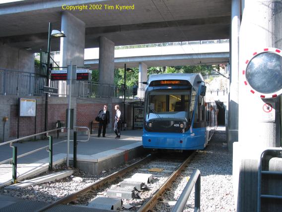 Alvik, tram awaiting departure