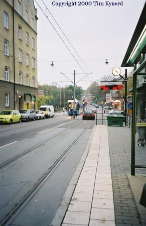 Gr&ouml;ndal, street with approaching car