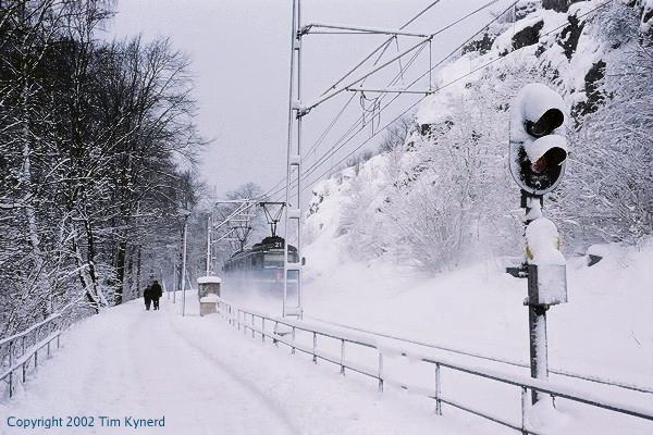 Herserudsbacken, southbound train