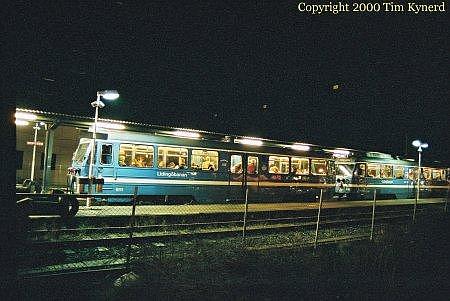 Two-car train at Ropsten