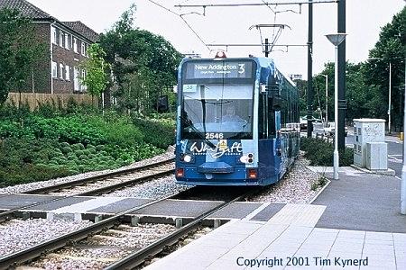 Sandilands, eastbound tram arriving