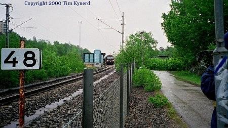Farsta strand, northbound train stopped