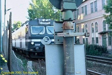 Sundbyberg, southbound train