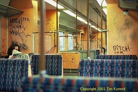 Sundbyberg, interior of commuter train