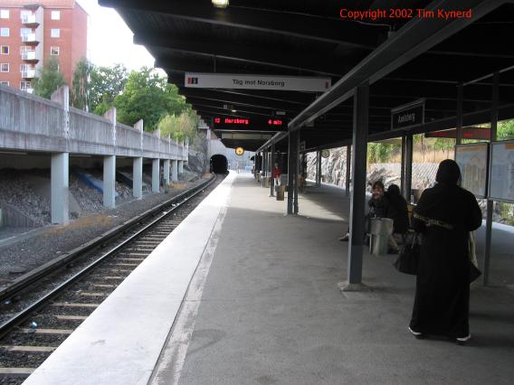 Axelsberg, southbound track