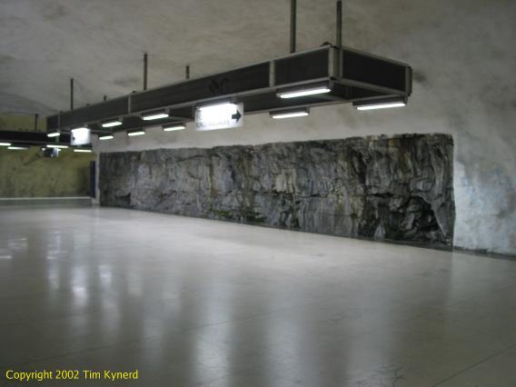 Husby, wall opposite south exit