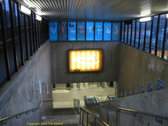 K&auml;rrtorp, stairway down to ticket hall